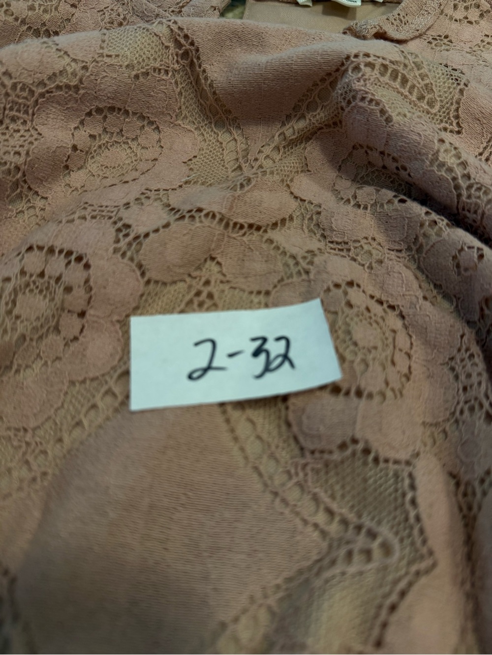 Ultra Pink blush pink lace ruffle cottage prairie western long sleeve top M - Picture 12 of 13